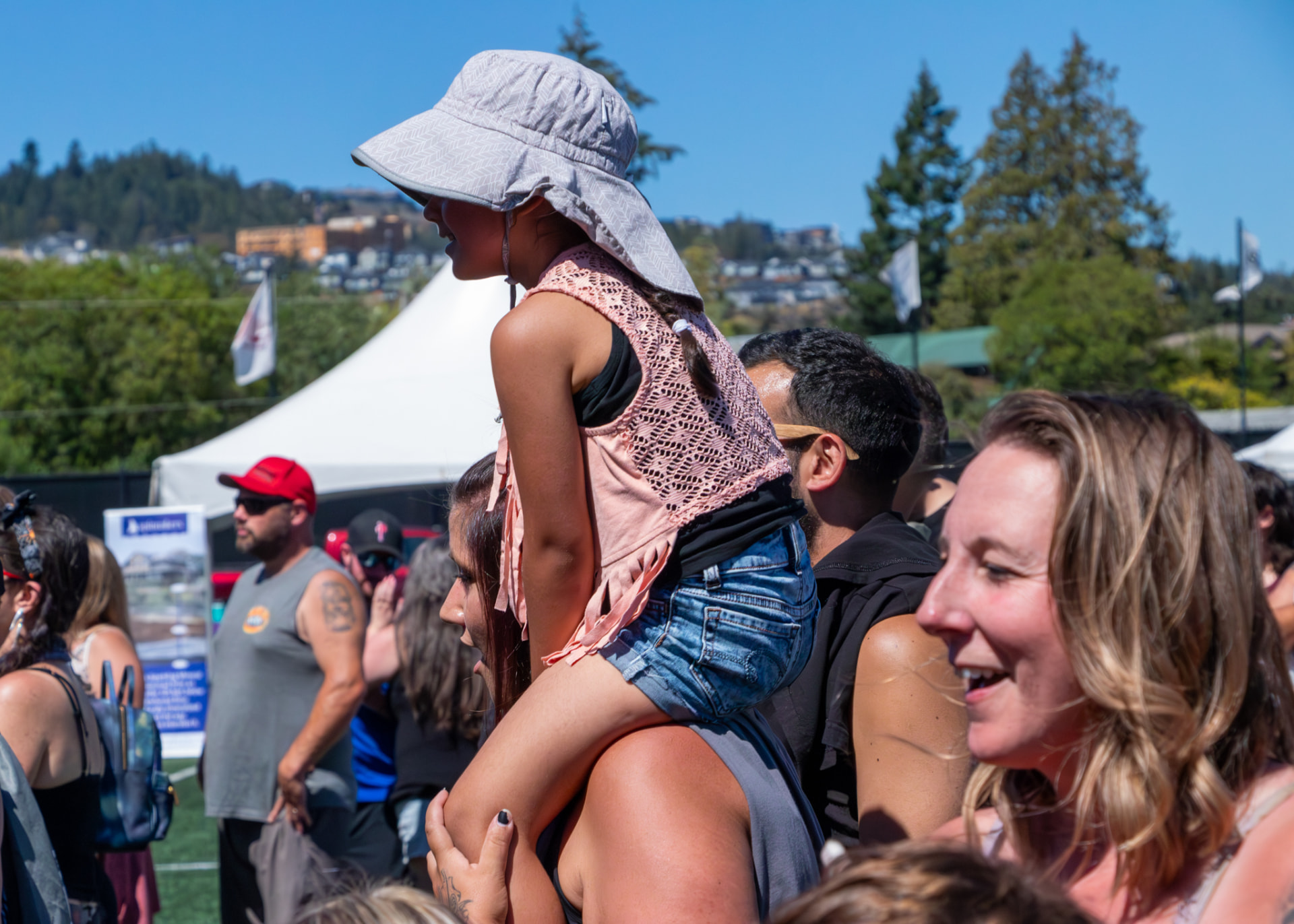 Families in the crowd at SoberFest at Starlight Stadium